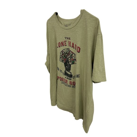 Lucky Brand Mens Graphic Tee The Lone Hand Poker Room XXL T-Shirt Olive USA - Picture 3 of 8